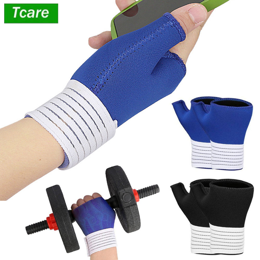 Wrist Wrap Support - 1 çift elastik bilek desteği, kayışlı,