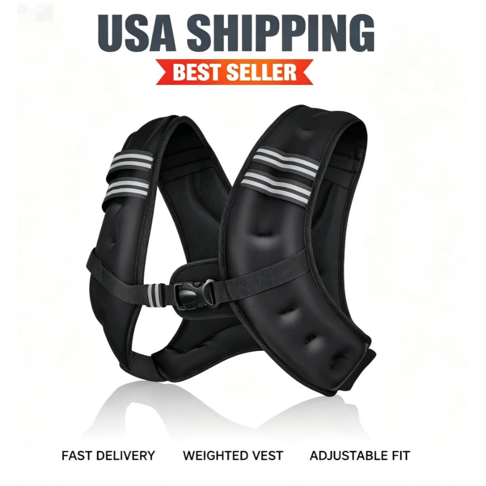 Crossfit Weight Vest - Ağırlıklı Fitness Yeleği, Önceden Doldurulmuş Demir